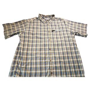 Columbia GRT Shirt Mens XL Plaid Lightweight Zipped Pocket  Hiking Outdoors GORP